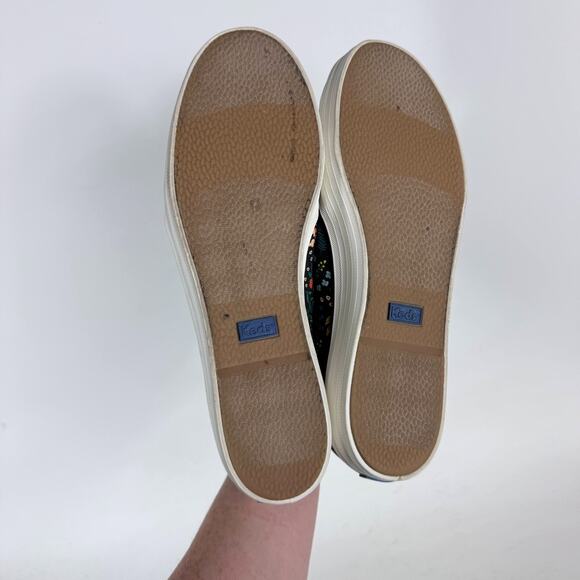 Keds x Rifle Paper Co. Triple Decker Wildwood Floral Sneaker Women's 7.5 Black - Picture 8 of 10